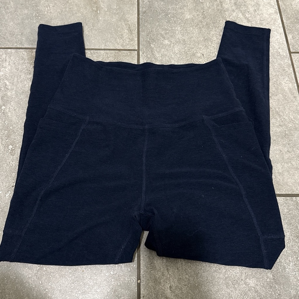 Beyond Yoga Navy High-Waisted Leggings